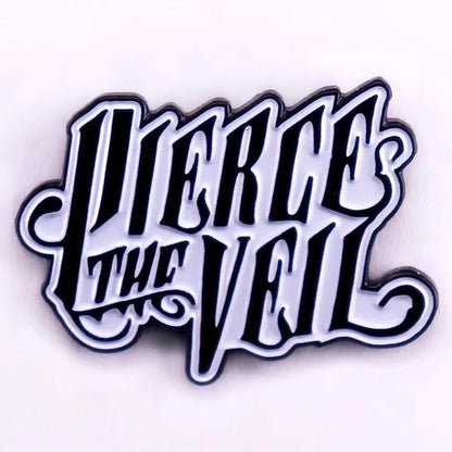 Rock Band Logo Enamel Pin — Music Album Badge, Pop Band Brooch Jewelry Gift & Clothing Accessory for Fans
