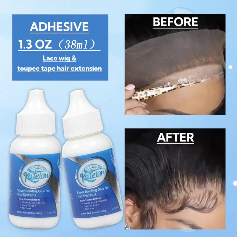 Lace Front Wig Glue Extra Hold – 38ml Waterproof Super Bonding Adhesive for Wig Caps and Hair Styling Tools