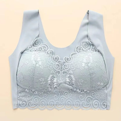 Women's Lace Bra Camisole: Breathable V Neck Underwear - Comfortable Gather Up Soft Casual Wear in Sizes L, XL, XXL