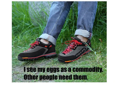 Men's Waterproof Hiking Shoes - Anti-Collision Climbing Shoes, Fashion Outdoor Casual Lace-Up Sneakers