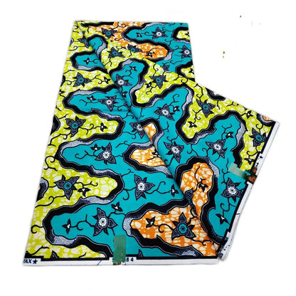 African Ankara Wax Print Fabric - 100% Cotton Soft Nigerian Real Wax Material for Women’s Party Dresses