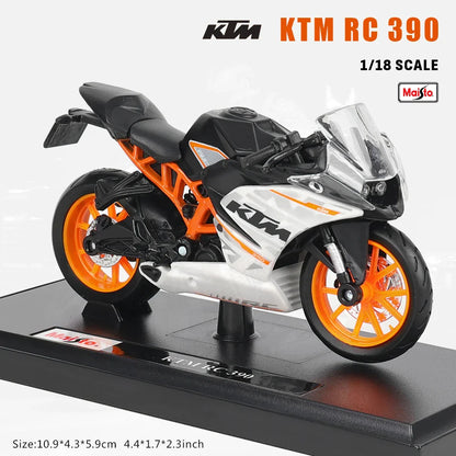 Maisto 1:18 Alloy Motorcycle Model – Yamaha MT-07/MT-10, Ducati, Kawasaki, KTM, Suzuki, BMW