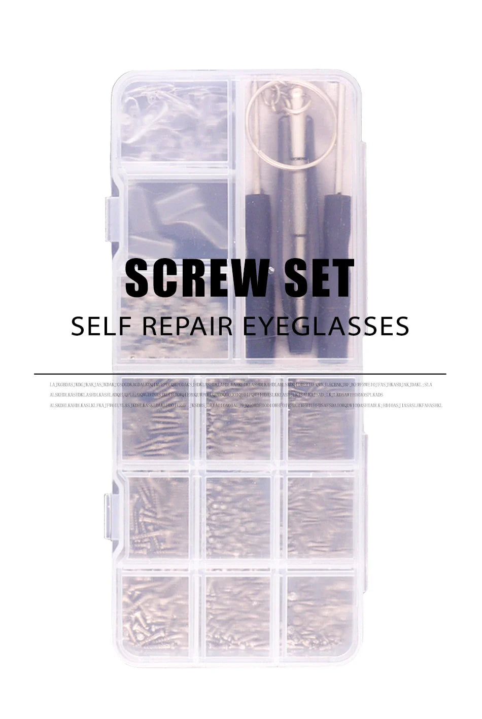 Eyeglass & Sunglass Repair Kit | Mini Screwdriver, Screws, Nuts, Nose Pads & Optical Tool Set