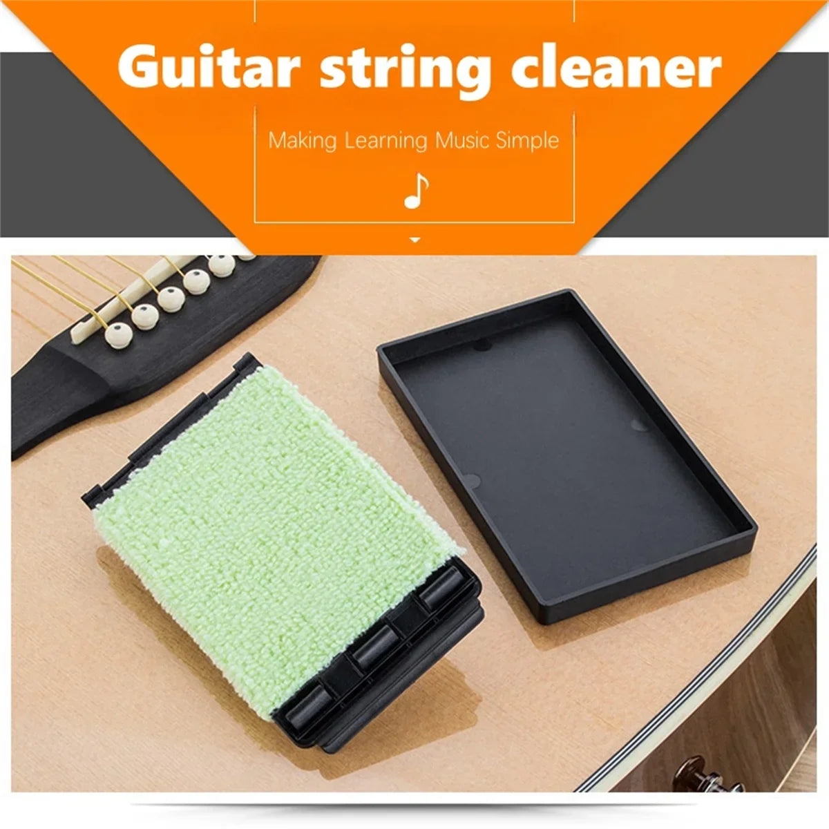 Guitar String Cleaner Cloth - Fretboard Maintenance Tool for Violin, Bass, Ukulele & Electric Guitars