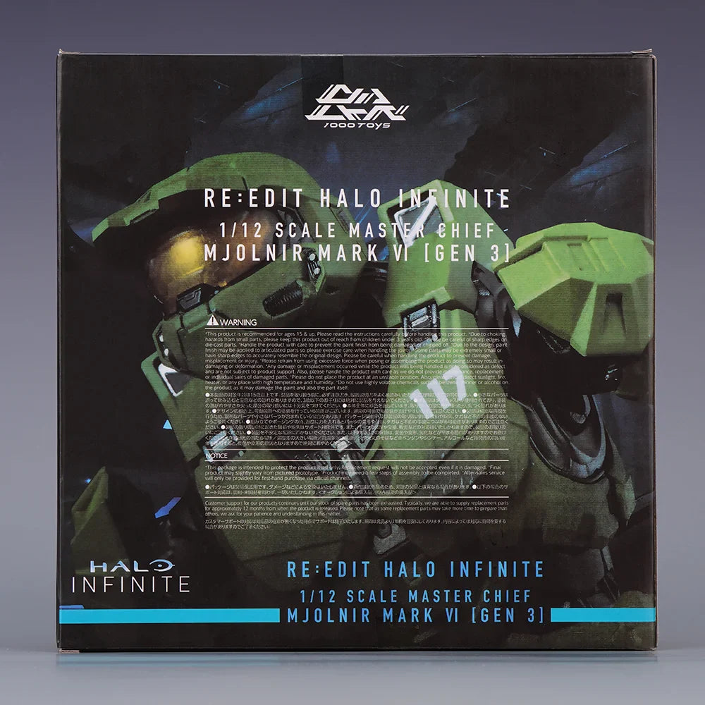 Halo Master Chief Action Figure – 1/12 PVC John-117 Collectible Toy with Full Body Articulation
