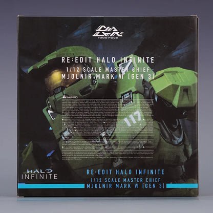 Halo Master Chief Action Figure – 1/12 PVC John-117 Collectible Toy with Full Body Articulation