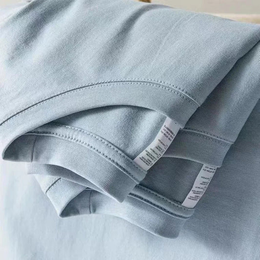 100% Cotton Unisex T-Shirt – Solid Color O-Neck Short Sleeve Tops for Men & Women, Summer Korean Loose Fit M-4XL