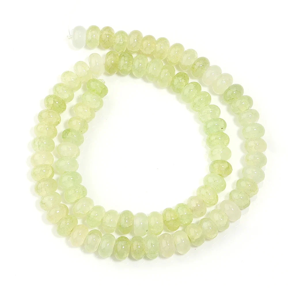 5x8mm Natural Abacus Rondelle Beads - Glass Wheel Loose Charms for DIY Bracelets & Jewelry Making Supplies
