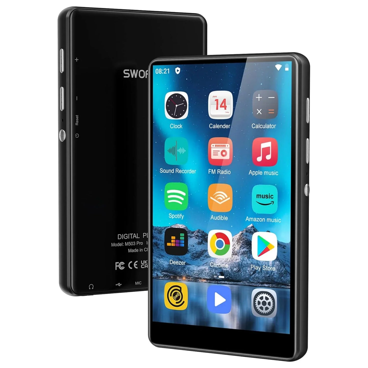 80GB Android MP3 Player — 4.0" Full Touch Screen with Bluetooth, WiFi, Built-in Speakers & Browser Support
