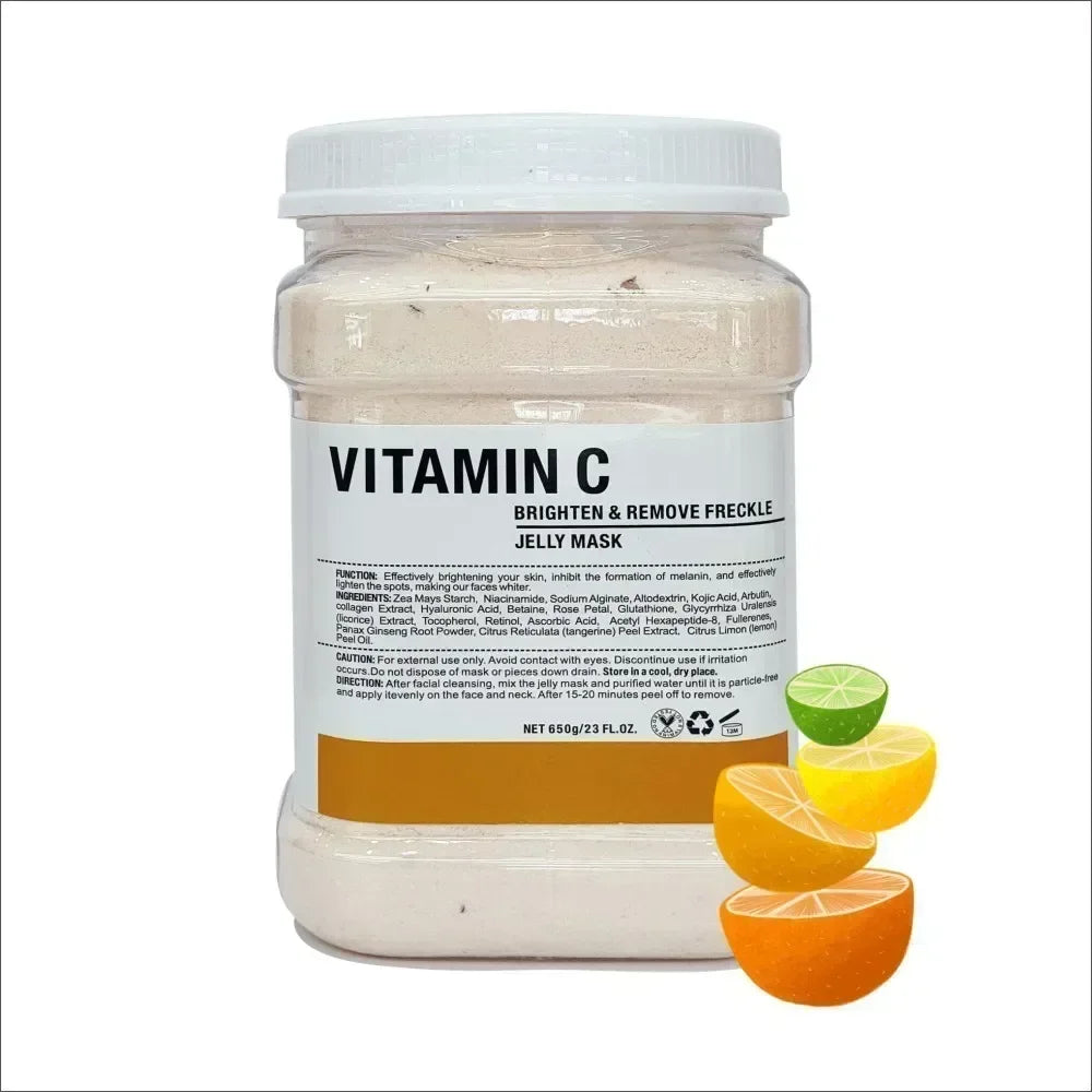 650g Arbutin Rose Jelly Peel-Off Face Mask Powder – Vitamin C Hyaluronic Acid & 24K Gold Mud Skin Care Mask