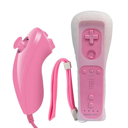 Nintendo Wii Remote and Nunchuk Controller with Motion Plus – Compatible Gamepad for Wii Console