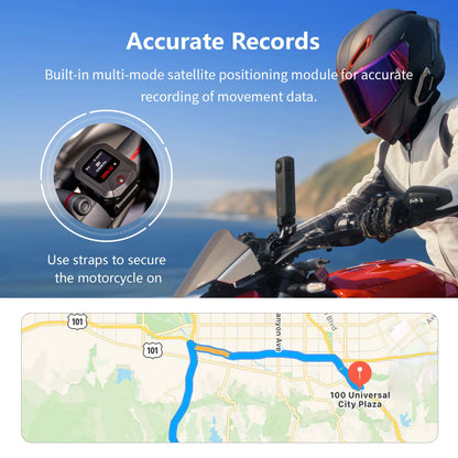 Bluetooth Remote Control with Built-in GPS for Insta360 X5 & Ace Pro 2 – Wristband & Bicycle Mount Action Camera Accessory