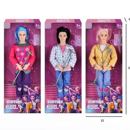New K-Pop Demon Hunter Doll Toy – Anime Action Figure Villain Sabe, Male Group Collectible for Girls, Cartoon Birthday Gift