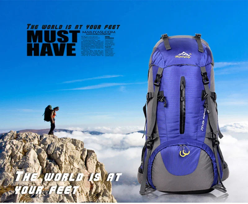 50L Hiking & Camping Backpack — Waterproof Multi-Function Trekking Bag for Women & Men