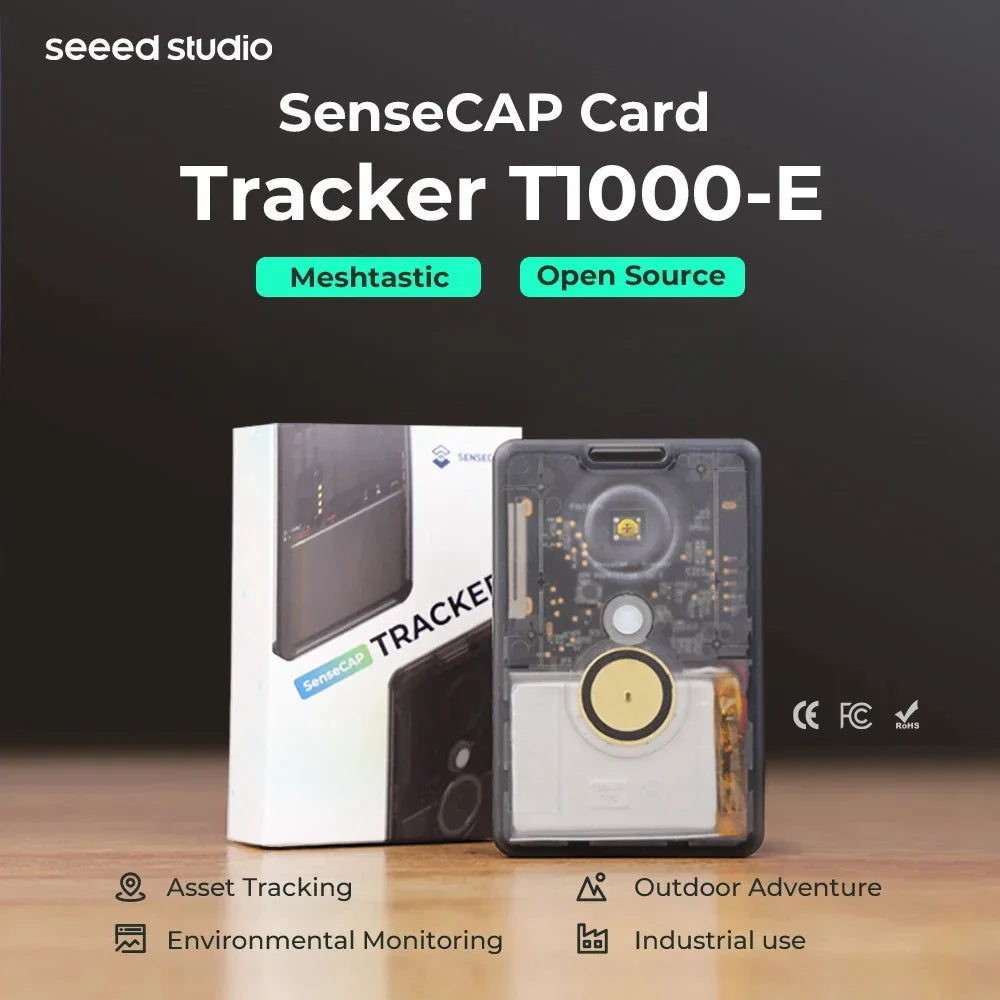 Meshtastic LoRa SenseCAP T1000-E GPS Tracker – 868MHz/915MHz, IP65, Antenna, nRF52840, BLE 5.0, Thread, Zigbee