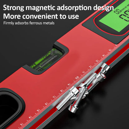 30/40/50cm Digital Display Magnetic Angle Level — Aluminum Alloy Protractor Inclinometer Ruler 90° Measurement Tool