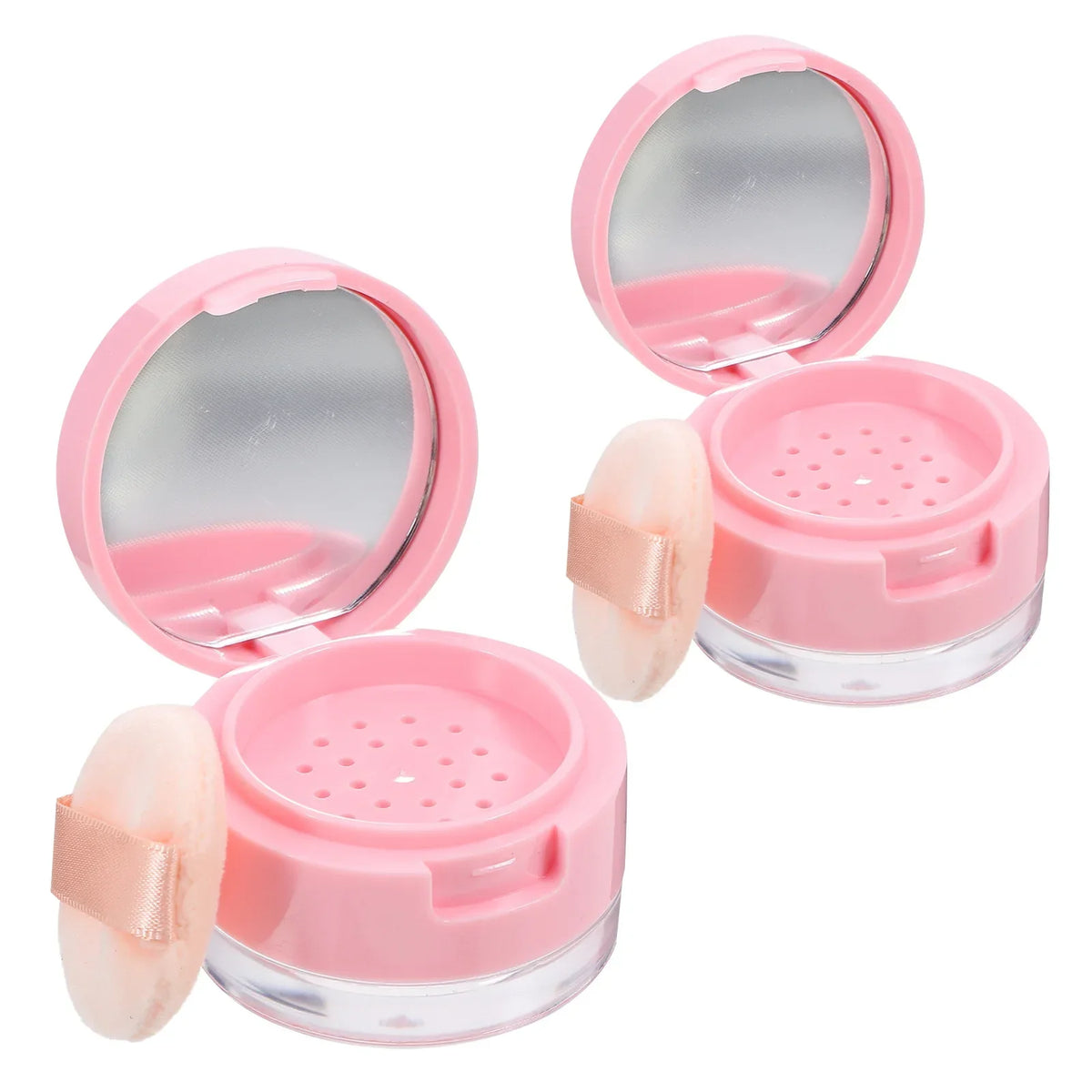 Portable Mini Loose Powder Container 3g/5g – Empty Cosmetic Jar with Sieve & Mirror Travel Makeup Case