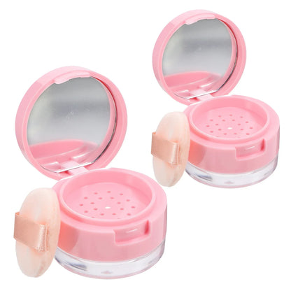 Portable Mini Loose Powder Container 3g/5g – Empty Cosmetic Jar with Sieve & Mirror Travel Makeup Case