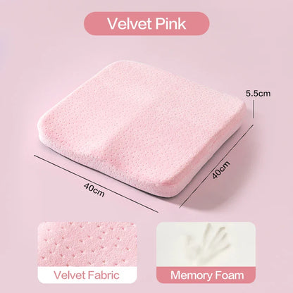 Ergonomic Memory Foam Seat Cushion – Tailbone & Hemorrhoid Relief, Office Chair & Car Pillow