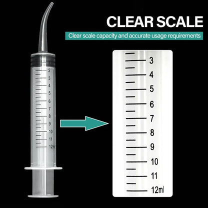 Elbow Syringe Bird Feeding Tool - 12ml Needleless Plastic Medicine Feeder for Pigeon Chick Hand Feeding