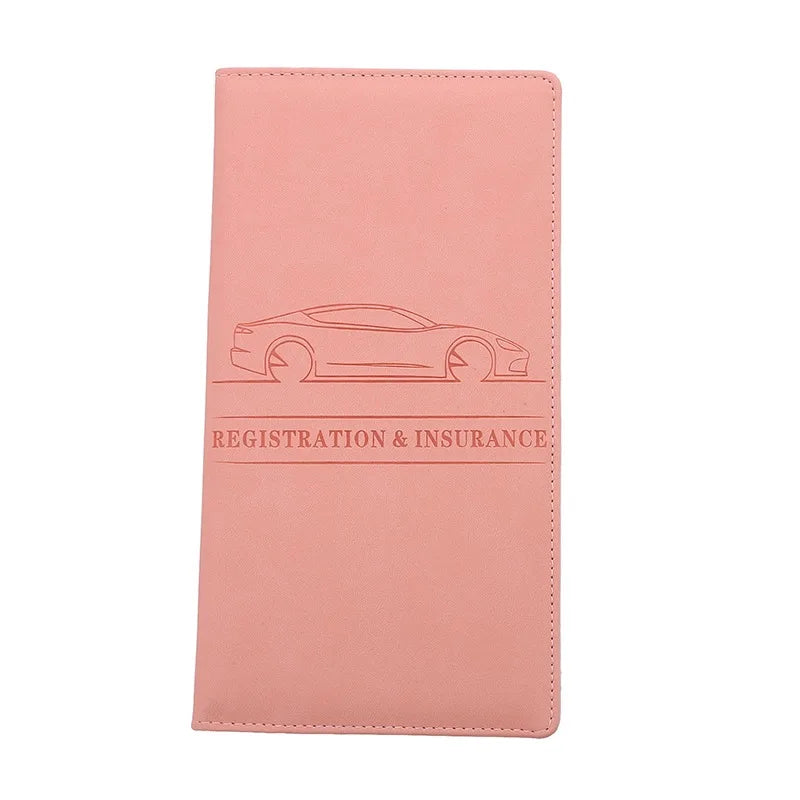 Men's Card Holder, Car Registration Vehicle License Insurance Card Holder Wallet