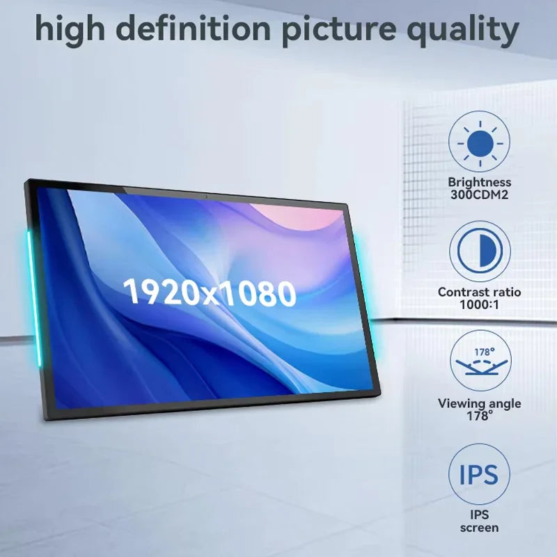 2025 Slim Edge 15.6″ Android 14 POE Tablet — Smart Home Panel with LED IPS Touchscreen, Google Play, RK3576