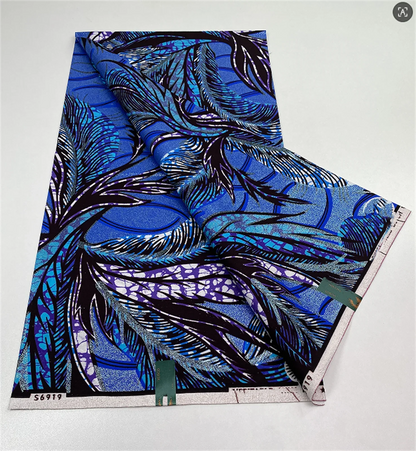 Original African Wax Print Fabric - 6 Yards 100% Cotton Nigerian Ankara Sewing Material