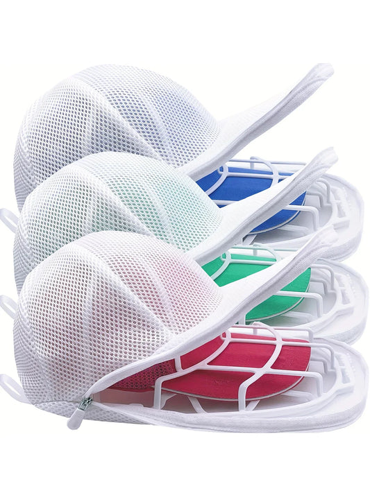2/4/6PCS Hat Washing & Drying Rack Set – Baseball & Duckbill Cap Protector, Machine Wash Safe, Non-Deforming Sun Drying Stand