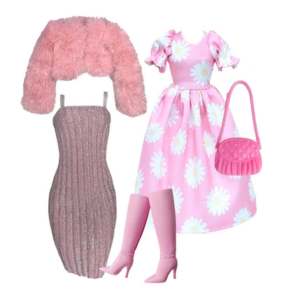 Deluxe Doll Clothes Set – Black & Red Tea Time Fashion Outfit for 11.5” Dolls