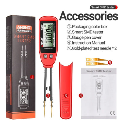 GN701 Smart SMD Tester – Multimeter for Capacitance, Resistance & Diode with LCD Display (3000 Counts)