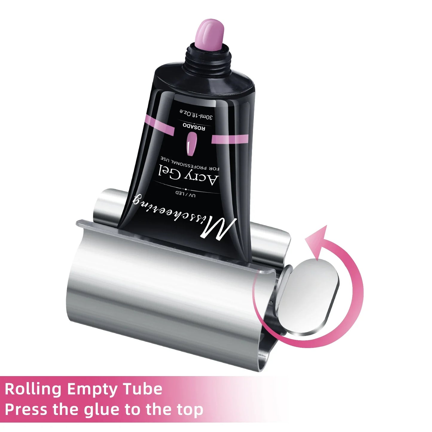Stainless Steel Rotating Glue Squeezer & Toothpaste Storage Rack – Ointment & Nail Supplies Organizer Tool