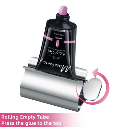 Stainless Steel Rotating Glue Squeezer & Toothpaste Storage Rack – Ointment & Nail Supplies Organizer Tool