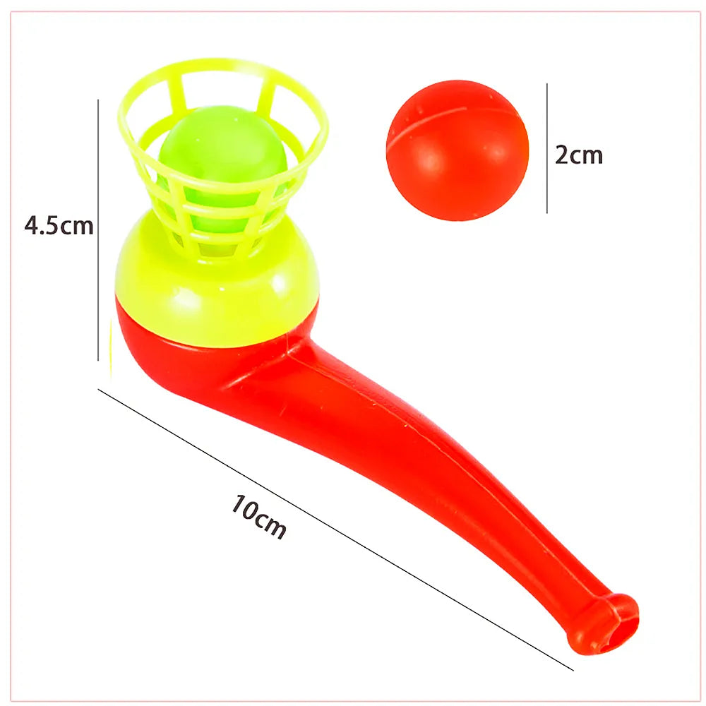 12Pcs Magic Blowing Pipe Floating Ball Game - Fun Kids Party Favors, Carnival Prizes, Christmas Keepsakes, Piñata Toys