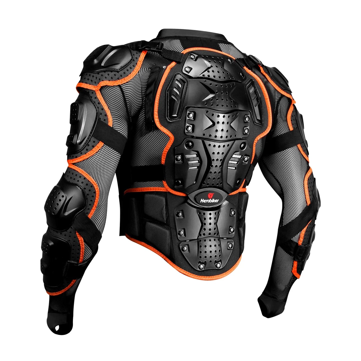 HEROBIKER Men’s Motorcycle Jacket — Motocross Riding Armor with Body Protection, Sizes S-5XL