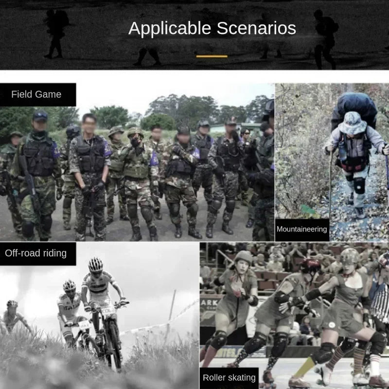 Outdoor Tactical Knee & Elbow Pads - Protective Gear for Cycling, Hiking & Mountaineering