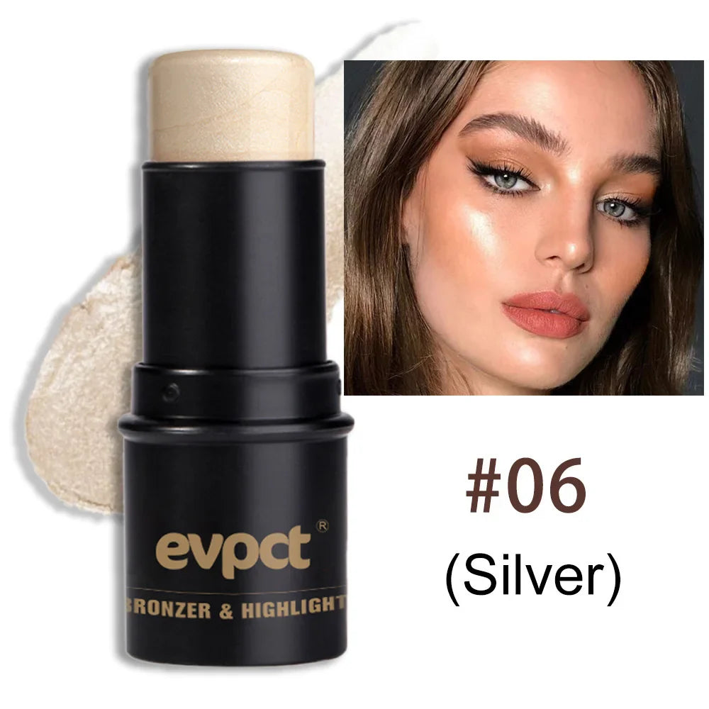 Highlighting & Bronzer Stick - Face Brightening Blusher, Rouge Concealer Pen, Long-Lasting Corrector & Nose Contouring Cosmetics