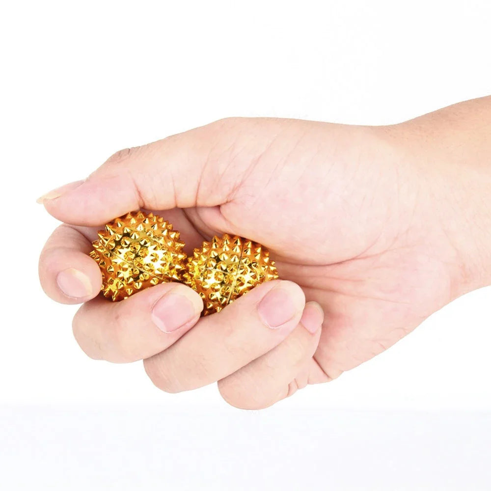 9pcs Hand & Foot Magnetic Therapy Spiky Massage Balls – Acupressure Trigger Point Pain Relief Pocket Massager