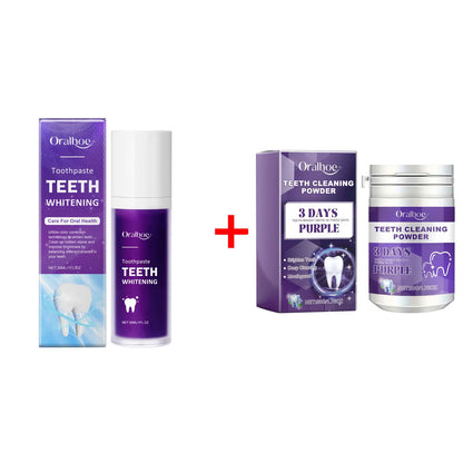 Purple Teeth Whitening Toothpaste – Deep Cleaning, Plaque & Stain Removal, Freshens Breath in 5 Days