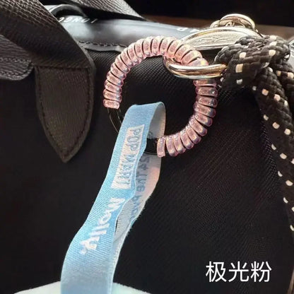 2PCS Labubu Silicone Anti-Drop Keychain Rope – Colorful Buckle Protection Ring