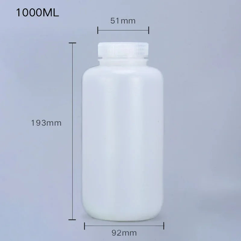 1000mL HDPE Refillable Plastic Bottle with Lid — Food Grade, Leakproof Container for Liquids, Agriculture & Pesticides, 1PCS
