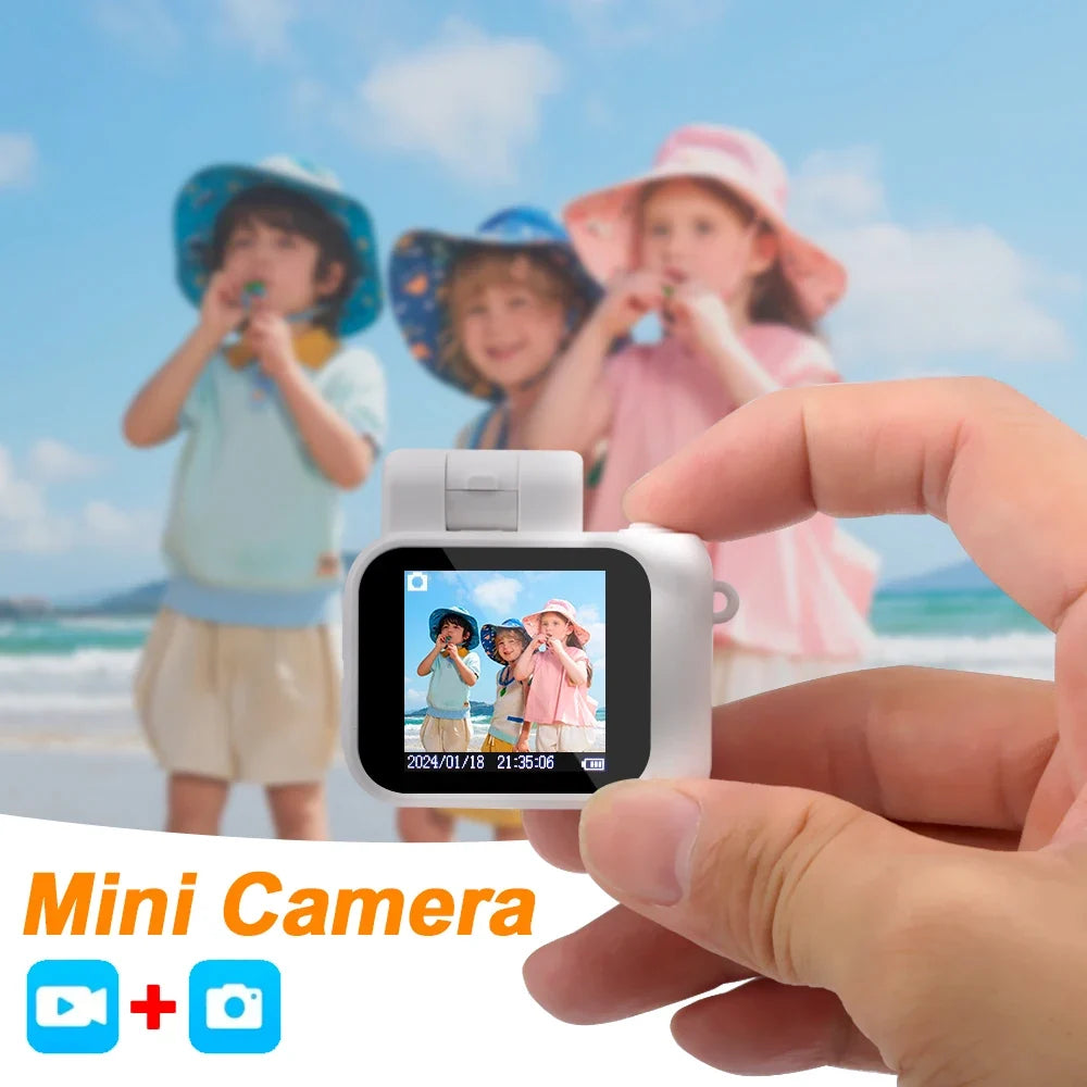 Y4000 Mini Digital Camera - HD 1080P Portable Video Recorder with Screen, Flash Light, Battery Dock & Compact Retro Design