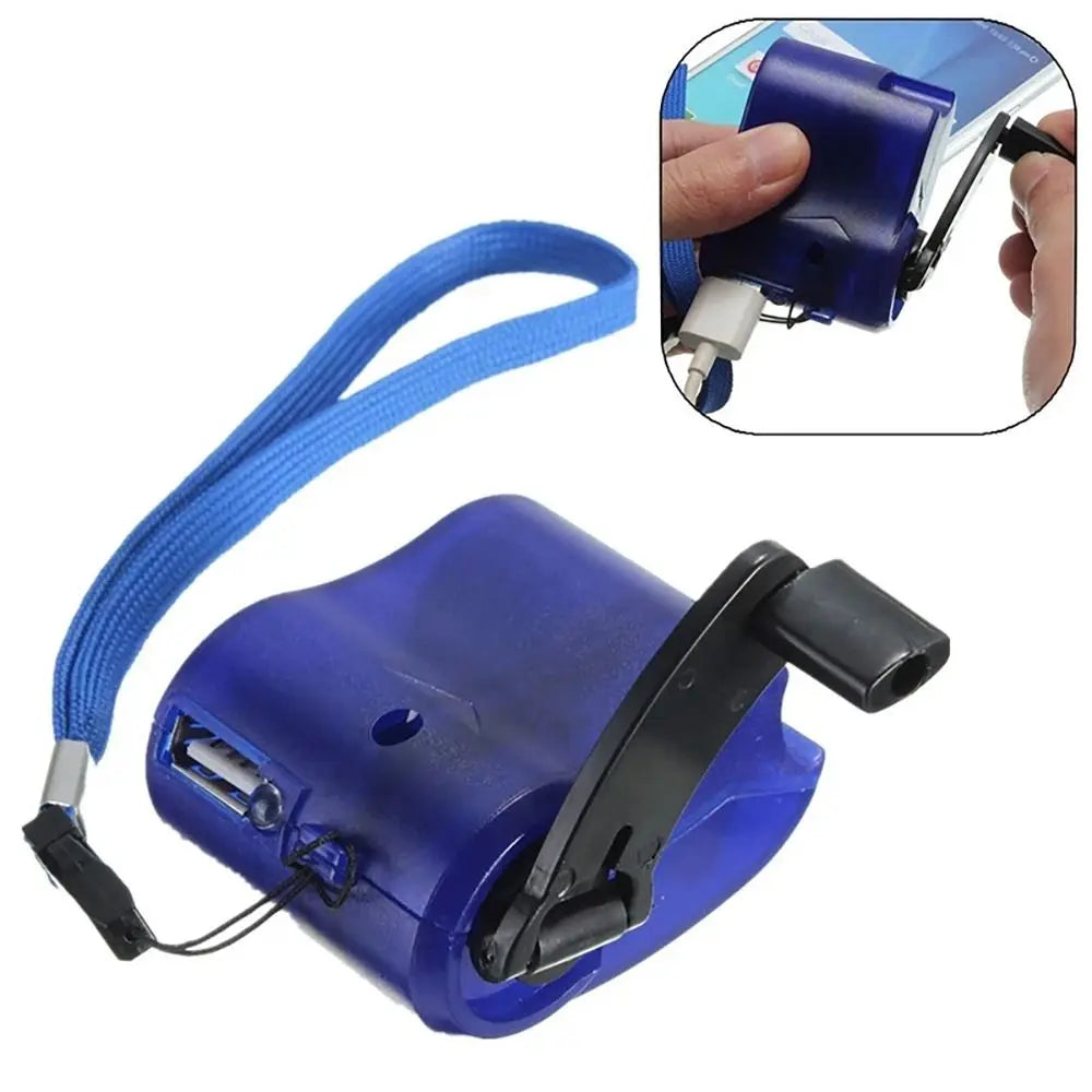 Portable Hand Crank Power Bank - Dynamo Emergency Charger for Phones and Outdoor Use