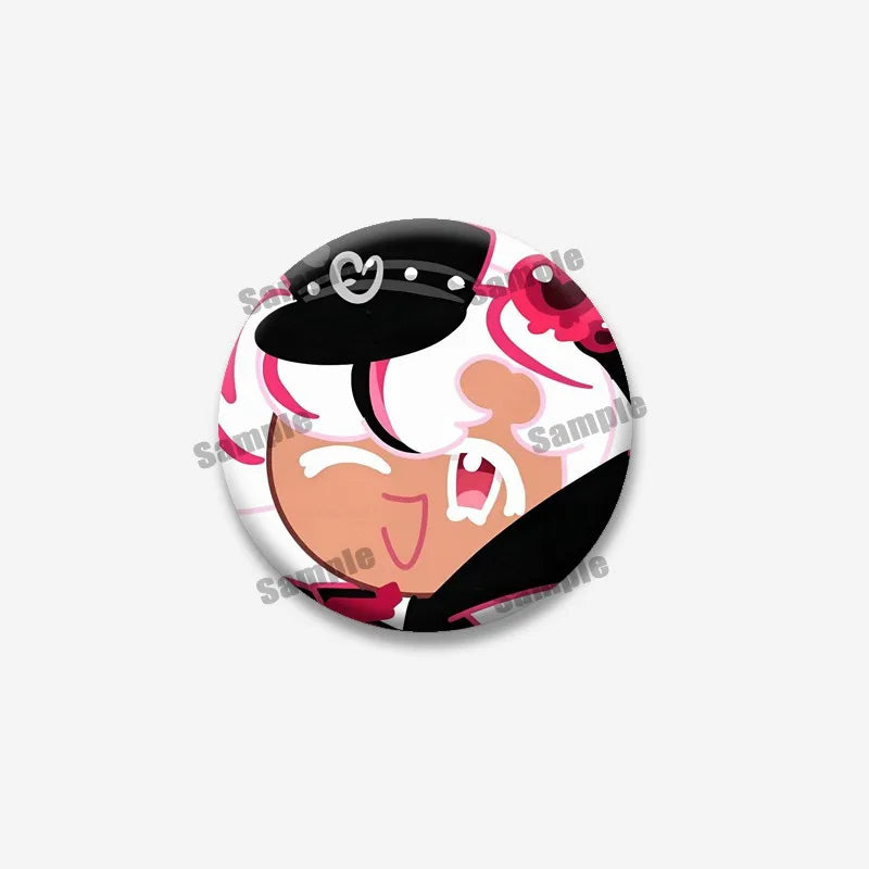 Cookie Run Kingdom Shadow & Milk Button Brooch – Cute Cartoon Enamel Pin for Bags, Clothing & DIY Accessories
