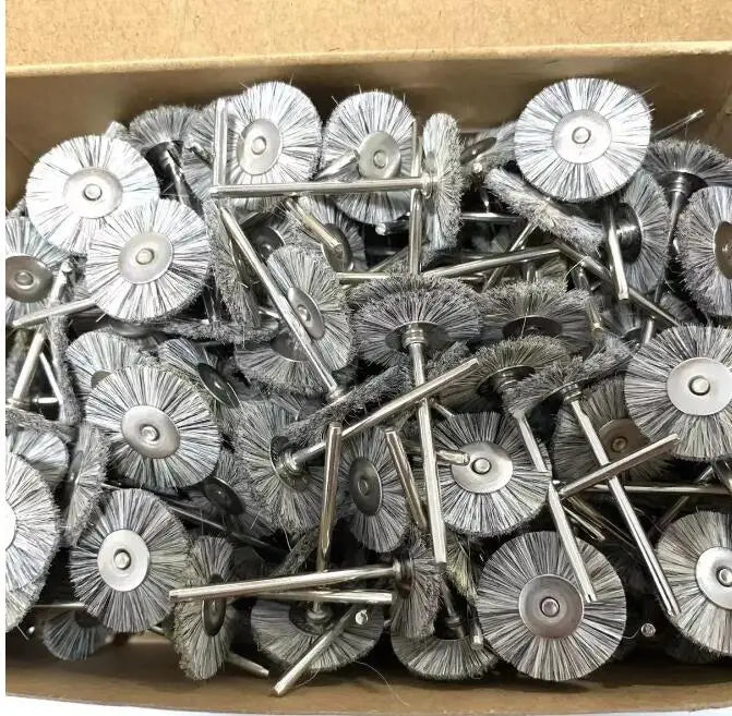 19/22/25mm Polishing Brushes – Soft & Hard Abrasive Buffing Wheels with 2.35mm Shank for Dremel Jewelry Rotary Tools
