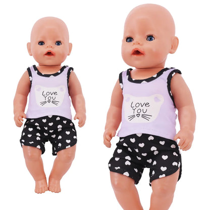 18-Inch Doll Nightdress Outfit — Purple Series Clothes for American & 43CM Baby Dolls, Our Generation Doll Gift