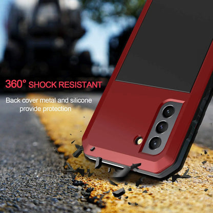 Heavy Duty Metal Doom Armor Case for Galaxy S25/S24/S23/S22/S21/S20 Ultra/S10 Plus/Note 20/10 – Shockproof Dust Protection