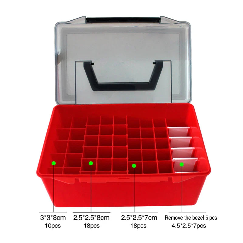 Fishing Storage Boxes | Minnow & Squid Jig Hard Bait Container | Sea Egi Box Plastic Organizer for Lure Tools - Tackle Storage Case