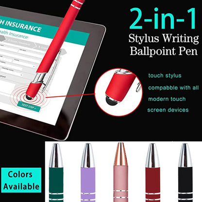 Customized Ballpoint Pen with Stylus - Personalized Metal Name & Logo Pen for Business, Graduation & Gifts