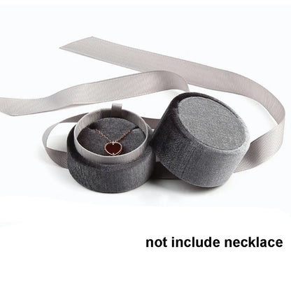 Pink Velvet Bowknot Jewelry Display Box – Necklace & Wedding Accessories Storage