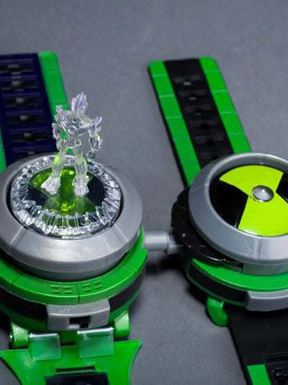 Ben10 Omnitrix Watch – Kids Action Figure Toy Watch with Ben 10 Figurines, Cartoon Children’s Watch for Christmas Gifts